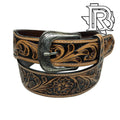 Handmade BR Tooled Leather Belt