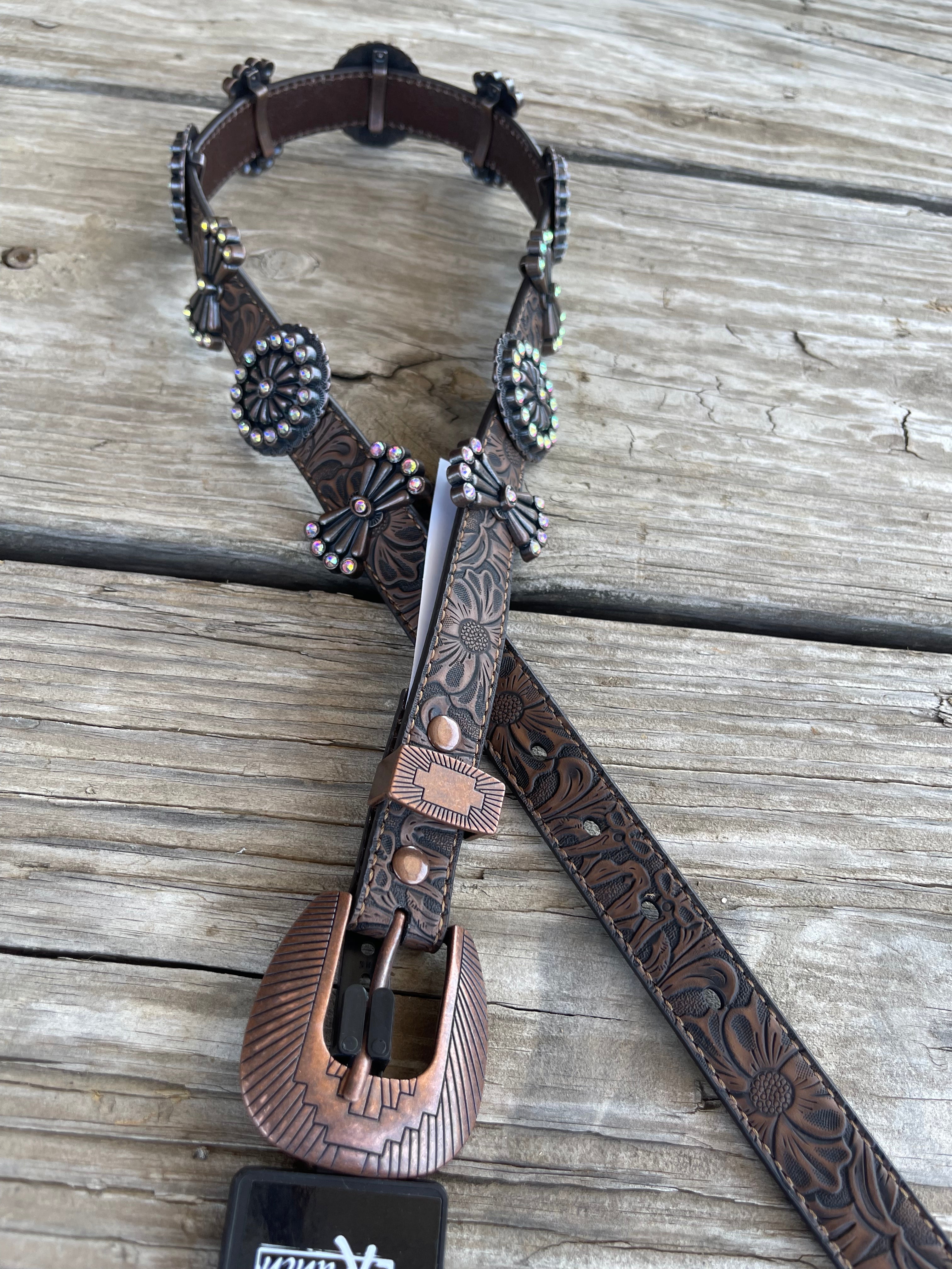 ANGEL RANCH 1" EMBOSSED LARGE COPPER CONCHO BR (D140000602)