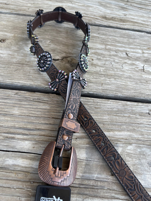 ANGEL RANCH 1" EMBOSSED LARGE COPPER CONCHO BR (D140000602)