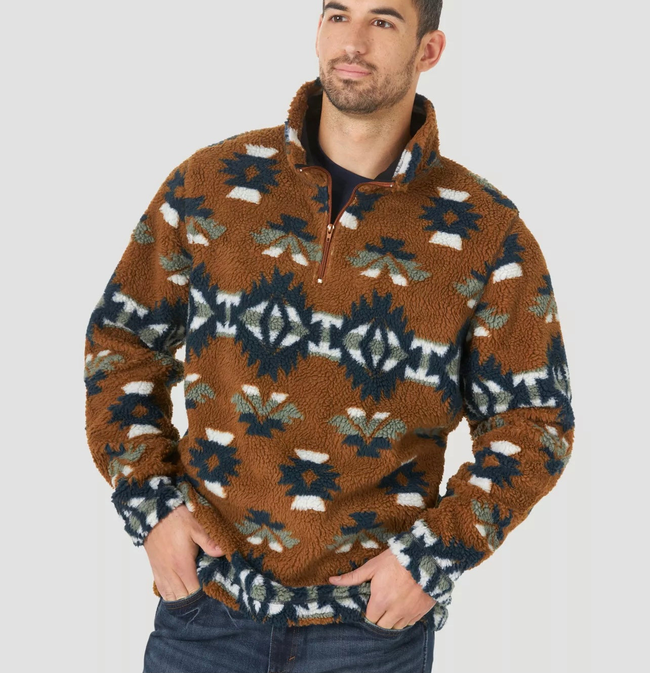 BROWN AZTEC | WRANGLER SWEATER (MZ3106E)