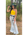 Yellow crop top