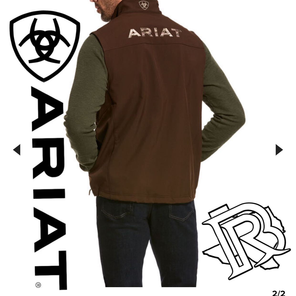 MEN'S Ariat Logo Softshell 2.0 Vest 10028324