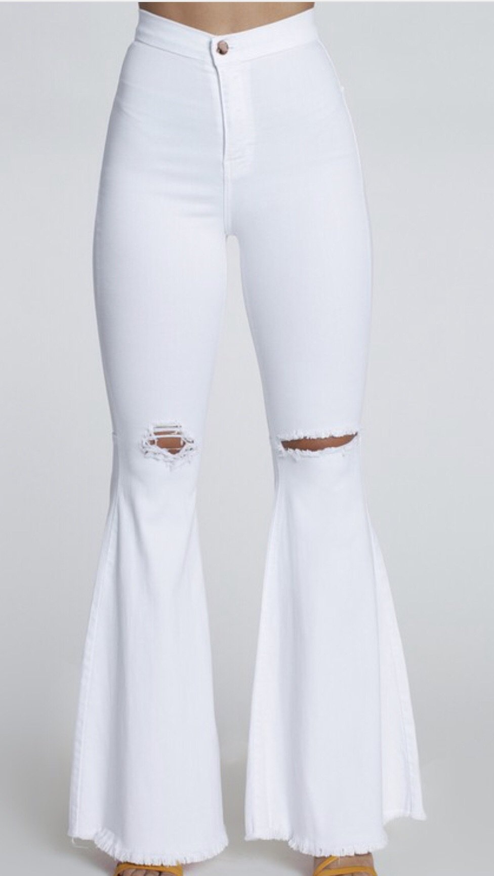 White bell bottoms
