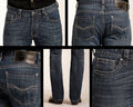 ROCK&ROLL: ReFlex Revolver Straight - Dark Vintage Wash M1R3482 BLUE LABEL