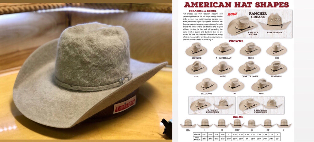 20X BELGIUM BELLY GRIZZLY  | AMERICAN HAT FELT COWBOY HAT