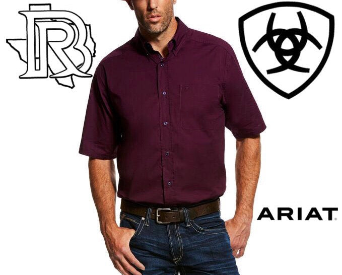 Ariat Poplin Short Sleeve Solid Stretch Shirt 10026520