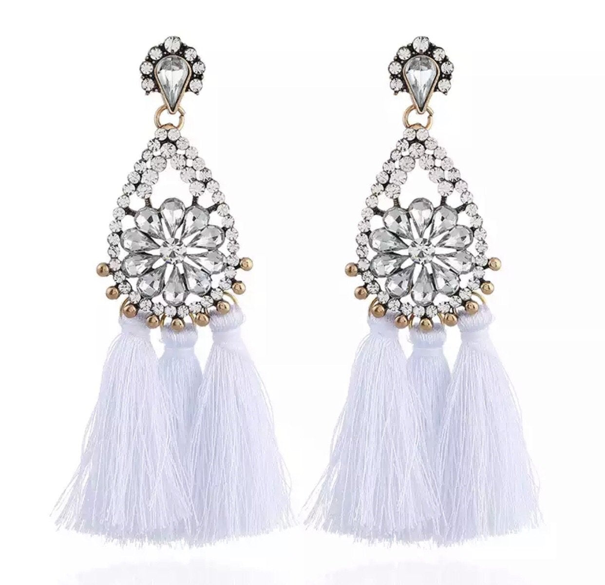 White earrings